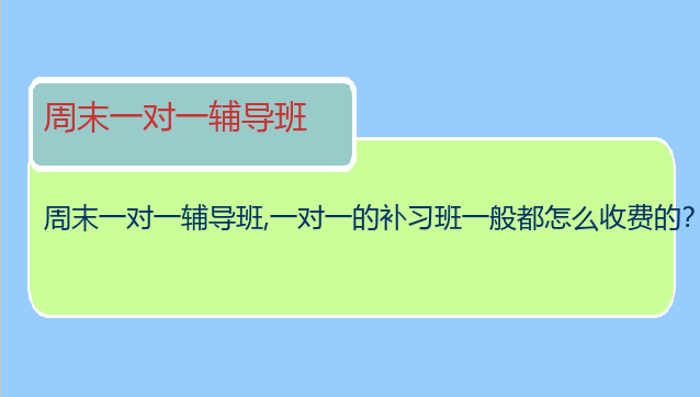 周末一对一辅导班