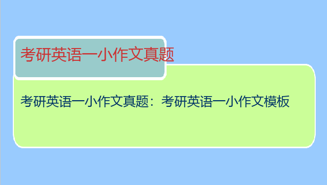 考研英语一小作文真题：考研英语一小作文模板