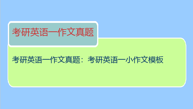 考研英语一作文真题：考研英语一小作文模板
