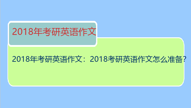 2018年考研英语作文：2018考研英语作文怎么准备？