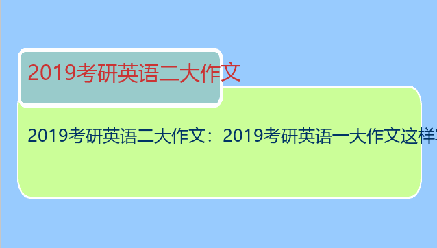2019考研英语二大作文：2019考研英语一大作文这样写算跑题吗