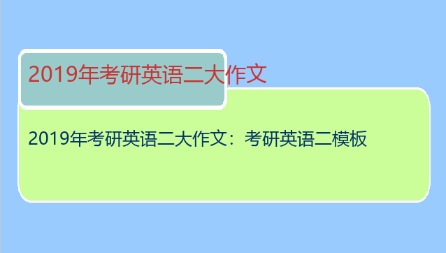 2019年考研英语二大作文：考研英语二模板