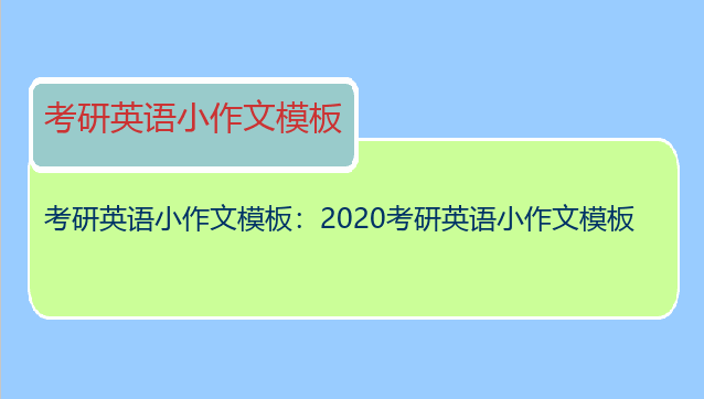 考研英语小作文模板：2020考研英语小作文模板