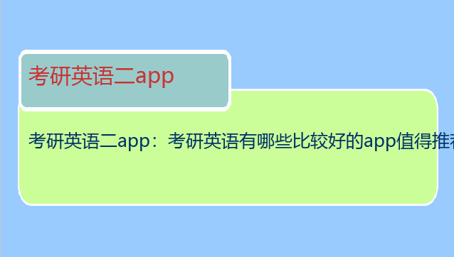 考研英语二app：考研英语有哪些比较好的app值得推荐？