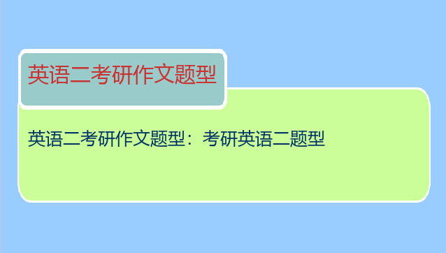 英语二考研作文题型：考研英语二题型