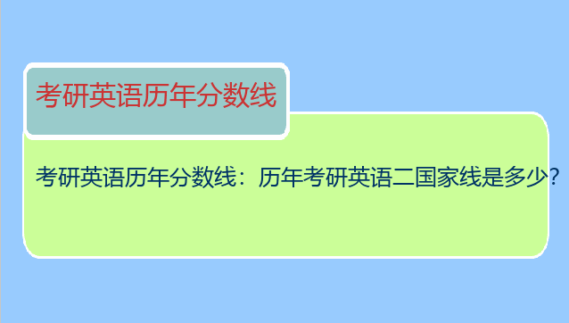 考研英语历年分数线：历年考研英语二国家线是多少？