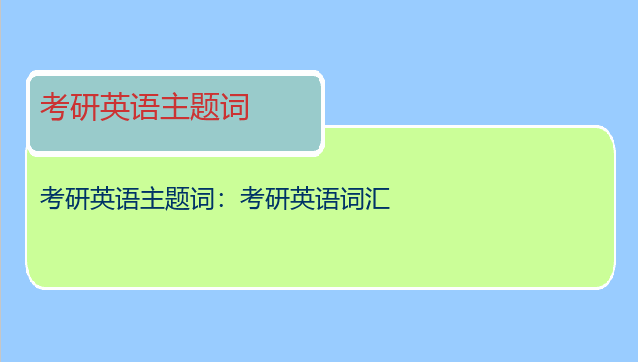 考研英语主题词：考研英语词汇