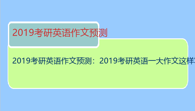 2019考研英语作文预测：2019考研英语一大作文这样写算跑题吗