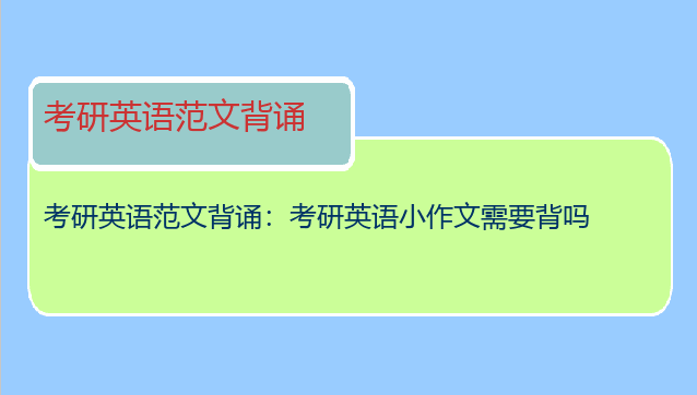 考研英语范文背诵：考研英语小作文需要背吗
