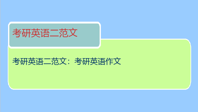考研英语二范文：考研英语作文