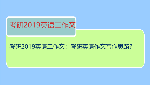 考研2019英语二作文：考研英语作文写作思路？