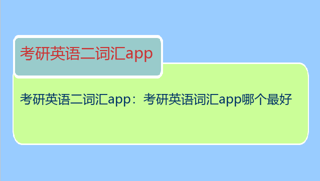 考研英语二词汇app：考研英语词汇app哪个最好
