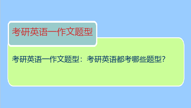 考研英语一作文题型：考研英语都考哪些题型？