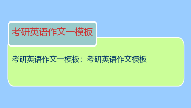 考研英语作文一模板：考研英语作文模板